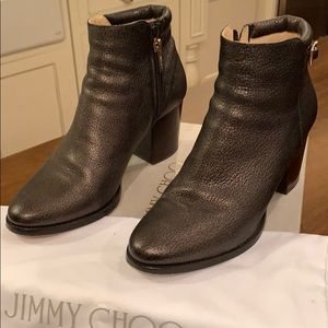 Jimmy Choo Method 65 MGL metallic grainy leather.